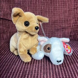 Ty Plush Tiny the Chihuahua and Butch adorable 1999